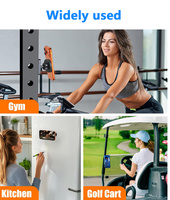 Support de téléphone avec fixation magnétique double face et support réglable à 360 degrés pour équipements de gym, voiturettes de golf et navires de croisière