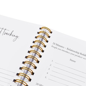 Agenda con Copertina Rigida a Spirale Dorata Personalizzata, Ciclo di 90 Giorni per Nuove Abitudini, Stampa su Carta e Cartone - Product Image 6