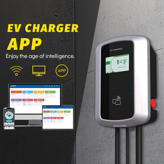 EV Charger 11kW 16A Indoor/Outdoor Electric Car Charger AC EV Charger Station Wall-mounted Charging Stations