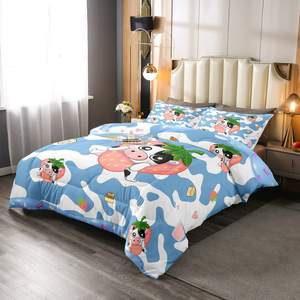 Parure de <span class=keywords><strong>couette</strong></span> imprimée animaux en 3D, motif dessin animé, pour enfants, 100% Polyester, housse Reina, couverture quotidienne, 3 pièces - Product Image 5