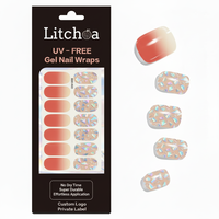Venta al por Mayor de Envolturas de Uñas de Gel 3D Francesas Brillantes, Resistentes al Agua y Libres de Rayos UV, Semicuradas para Suministro Profesional de Salones de Uñas
