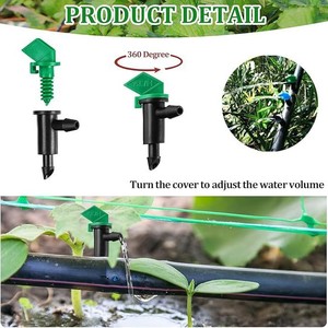 Têtes d'irrigation goutte à goutte Red Flag 4L 8L 16L à débit réglable pour jardinage, arbres fruitiers, plantes en pot, horticulture - Product Image 3