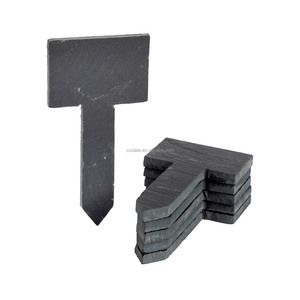 Fournitures de jardin bon marché étiquettes de plantes en <span class=keywords><strong>ardoise</strong></span> naturelle avec talc <span class=keywords><strong>craie</strong></span> étiquettes de plantes noires étiquettes de jardin de pépinière - Product Image 3