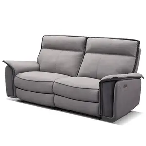 High Quality New Chesterfield Living Room Furniture Home Modern Design Type 3 Seat Home Theater Europe Style Gray Recliner Sofa