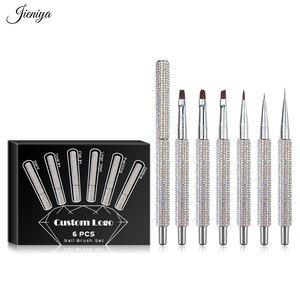 Mango brillante con diamantes de imitación para limpieza de uñas, pinceles para decoración de uñas, cepillo para polvo - Product Image 3