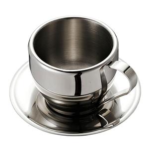 Tazza calda invernale per caffè e latte a doppia parete in acciaio inossidabile per tè e piattini - Product Image 5