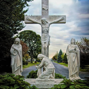 Escultura Religiosa Católica para Proyectos de Iglesias al Aire Libre BLVE, Estatua de Mármol de Cristo Jesús de Tamaño Real, 14 Estaciones de <span class=keywords><strong>la</strong></span> Cruz - Product Image 4