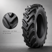 Pneu de tracteur agricole 15.5-80 pour tracteurs agricoles, pneu agricole robuste avec une forte adhérence