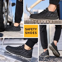 GUYISA Chaussures de sécurité populaires noires à embout en acier standard européen Chaussures de sécurité de travail