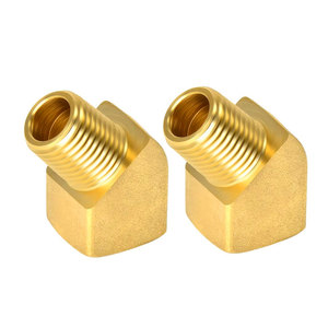 1/2 "NPT hembra X 1/2" NPT macho accesorio de tubería codo de <span class=keywords><strong>calle</strong></span> de 45 grados accesorio neumático de latón - Product Image 3