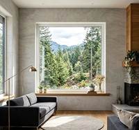 Fenêtres PVC fixes à haute efficacité énergétique, design de cadre moderne pour hôtels, résidences multifamiliales, villas, usage extérieur