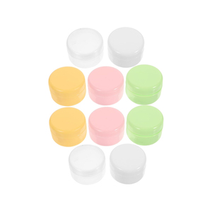 Tarros de Crema Facial de Plástico PP Vacíos con Tapa de Rosca y Logotipo Personalizado Serigrafiado a Color, de 10g, 20g, 30g, 50g, 100g, 250g, Bonitos Envases de Muestra Cosmética - Product Image 1