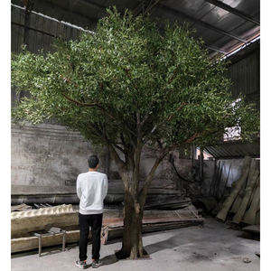 Grand arbre artificiel en fibre de verre de 4 m de haut et 4,5 m de large, <span class=keywords><strong>olivier</strong></span> artificiel - Product Image 4