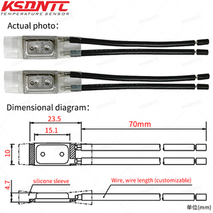 Protector Térmico KSDNTC 17AM, Reemplazo para <span class=keywords><strong>Klixon</strong></span> <span class=keywords><strong>7AM</strong></span>, Interruptor de Protección Térmica, Protector de Sobrecarga Térmica - Product Image 2