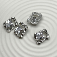 JFZB021 Bouton de luxe simple en laiton de haute qualité en cristal de zircon pour les bijoux de vêtement