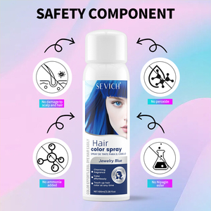 Thuốc nhuộm tóc phun thiết kế mới của bạn biểu tượng tùy chỉnh ammonic miễn phí thuốc nhuộm tóc tạm thời phun màu tóc - Product Image 5