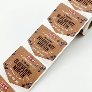 Custom Printed Self Adhesive Vinyl Gold Foil <b>logo</b> <b>Sticker</b> Floral Scented Candle Label <b>Sticker</b> - Product Image 2