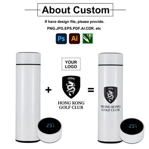 Wholesale Vacuum Thermos 500ml Smart Thermos with Temperature Water Bottle with Custom Logo Thermal Cup Business Gift - Product Image 2