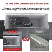 WC à la turque intégré de style moderne avec couvercle rabattable, grand tabouret et cuvette dissimulée pour salle de bain domestique