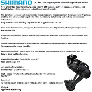 Pour vélo <span class=keywords><strong>de</strong></span> route/gravel GRX RX827 12 vitesses en alliage d'aluminium, avec pédalier simple et dérailleur arrière électronique sans fil - Product Image 2