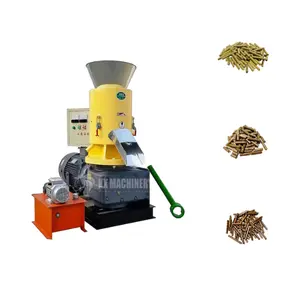 Small Flat Die Wood Sawdust Pellet Machine with 200-1000kg/h capacity