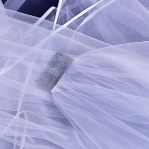 YouLaPan V97 ruban <span class=keywords><strong>blanc</strong></span> décoration mariée Double cathédrale fard à joues <span class=keywords><strong>voile</strong></span> Style Simple couleur Pure mince <span class=keywords><strong>voile</strong></span> de mariage <span class=keywords><strong>Transparent</strong></span> - Product Image 6