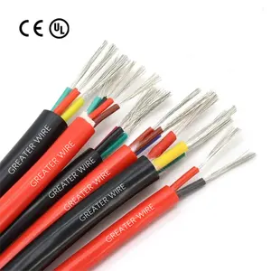 High Temperature Heat Resistant 8 10 12 14 16 18 20 Awg Tinned Copper Flexible High Temperature Wire Silicone Multi Core Cable