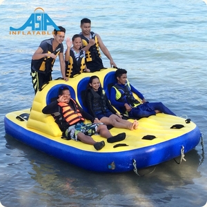 Jet <span class=keywords><strong>ski</strong></span> gonflable personnalisé à 6 places, tube en PVC, Crazy Towable Slipper Bandwagon UFO pour jeux aquatiques - Product Image 2
