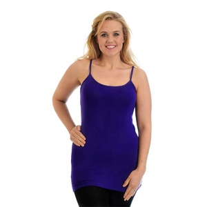 PIHA SPORTS Women's Teenagers Tank Tops Athletic Racer Back White Breathable Quick Dry Polyester/Cotton - Product Image 2