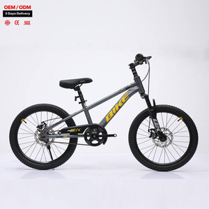 Vélo pour enfants de 18 à 22 pouces avec cadre en acier, jantes en alliage d'aluminium, suspension avant, roues d'apprentissage, vitesse unique, freins V doubles - Product Image 1