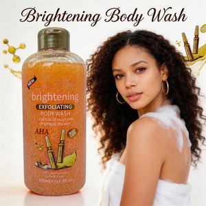 Gel de Ducha Exfoliante e Iluminador con Ácido Alfa Hidroxi, Limpieza Profunda, Hidratante, Aclarante, Antibacterial, 500 ml, Jabón Corporal OEM - Product Image 1