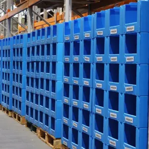 Contenedores de cajas de recogida de almacén de almacenamiento de plástico corrugado plegable apilable personalizado
