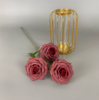 Fleur artificielle réaliste suspendue en plastique souple bordeaux, faite à la main, pour mariage, fête des Mères, Pâques, remise de diplôme - Vente chaude