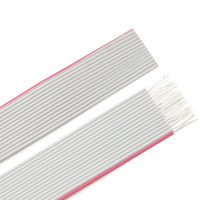 AWM UL2651 22AWG 24AWG kabel pita datar PVC tembaga telanjang 10 12 14 16 18 20 22 24 Pin kabel datar fleksibel