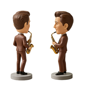 Figurine de saxophoniste personnalisée en résine avec saxophone, figurine de musicien de jazz personnalisée pour les amateurs de musique et les cadeaux - Product Image 4