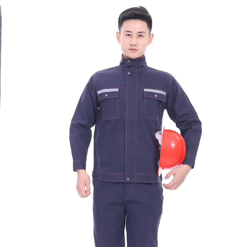 customized high quality spark-proof flame retardant work wear suit wok uniform welding protection suit