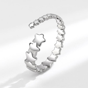 Offre Spéciale – Bague Ouverte Ajustable Étoile Pentagramme Simple pour Femme, Bague Creuse en Cuivre avec Breloque Mulet, Bijou - Product Image 1