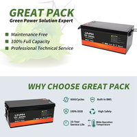 Accumulateur de batterie solaire 24V Lifepo4 100Ah Batteries au lithium Énergie solaire