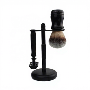 Juego de afeitado de 5 cuchillas con mango metálico para cuidado personal y limpieza del hogar, cepillo de pelo de tejón para barbero, ¡el más vendido! - Product Image 1
