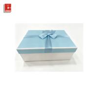 Boîte Cadeau Rectangulaire avec Couvercle et Base, Sac en Papier Bleu Imprimé Inclus pour Cosmétiques, Parfums, Extensions de Cheveux – Vente en Gros de Boîtes Cadeaux
