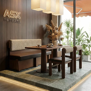 Conjunto <span class=keywords><strong>de</strong></span> Muebles <span class=keywords><strong>de</strong></span> Bar para Restaurante Temático Moderno, Sofá <span class=keywords><strong>de</strong></span> Pared, Mesa <span class=keywords><strong>de</strong></span> Comedor, Silla, Uso Comercial, Cuero PU, para Sótano <span class=keywords><strong>de</strong></span> Hotel - Product Image 3