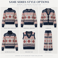 Pull en tricot Fair Isle à col roulé personnalisé pour femme, à manches longues, jacquard, pour tenue décontractée quotidienne d'hiver