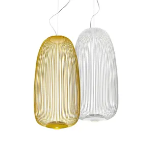 35cm Foscarini raggi 1/2 Birdcage lampada a sospensione moderna a LED lampada a sospensione LOFT industriale ferro lustre sospensione apparecchio di illuminazione