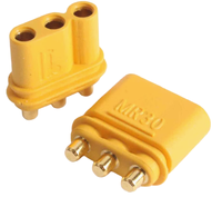 Conector Amass MR30PB de alta calidad, hembra, macho, chapado en oro, placa PCB de 3 pines, enchufes específicos, conectores/F