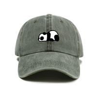 Gorras de Béisbol Clásicas de 6 Paneles con Logotipo Bordado de Panda, Ajustables, Lindas, Precio de Fábrica, Venta al Por Mayor