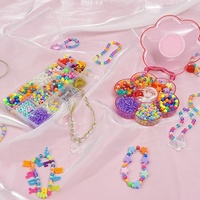 Kit d'artisanat DIY pour enfants à un dollar : Perles écologiques en plastique, magnifiques bracelets colorés fraise et papillon