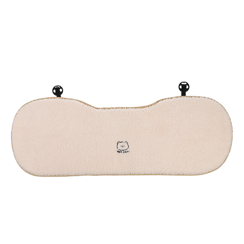 Coussin de siège arrière ours en laine d'agneau