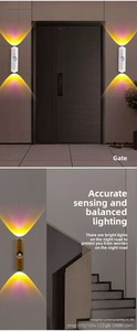 Intelligente dubbelkopige LED nachtlamp oplaadbare wandlamp 6000K daglicht dimbaar modern design voor slaapkamer woonkamer - Product Image 4