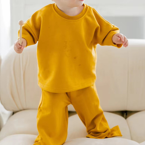 Set di Abbigliamento Primaverile per Bambini, Completo a Maniche Corte in Tessuto Waffle per Ragazzi e Ragazze, Stile Casual per Bambini Piccoli - Product Image 6