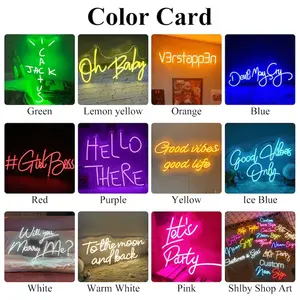 Toptan Led logo ışığı mutlu doğum günü Neon burcu Custom Made düğün Dropshipping Neon burcu yatak odası parti ev dekor için